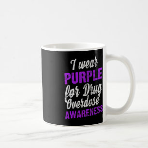 Love Drug Overdose Awareness I Wear Purple Pun  Coffee Mug