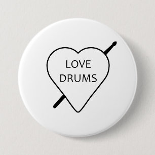 Love Drums Badge
