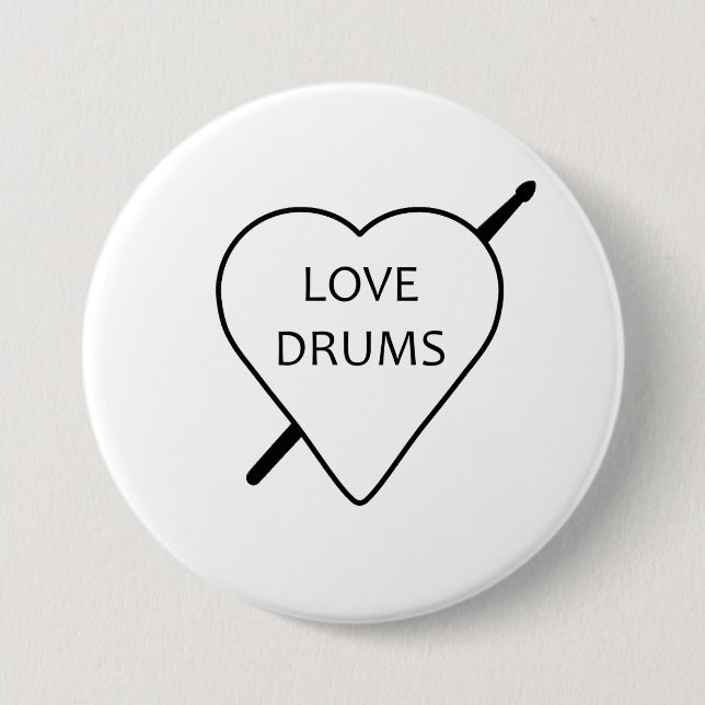 Love Drums Badge (Front)