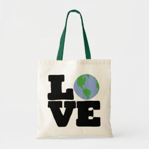 Love Earth (black text) Tote Bag