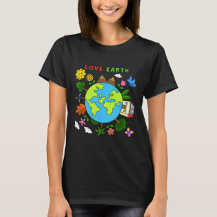 Love Earth Cute Earth Day Environmental Men Women T-Shirt