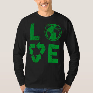 Love Earth Day Recycling Symbol Environmental Awar T-Shirt