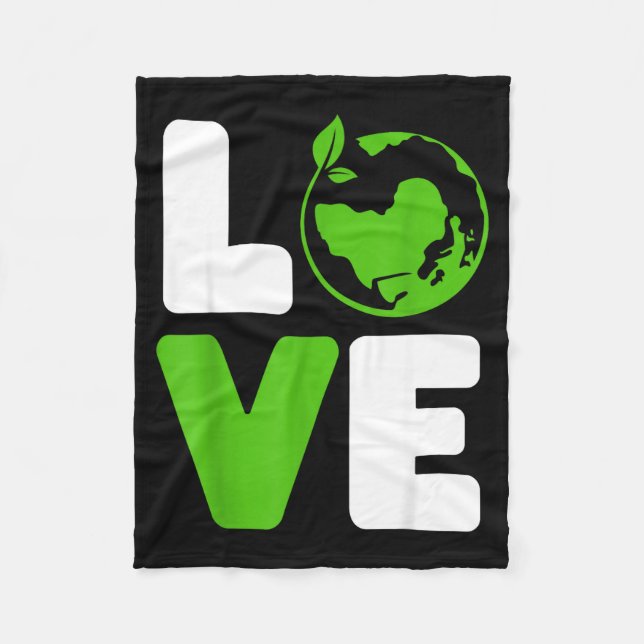 Love Earth  Fleece Blanket (Front)