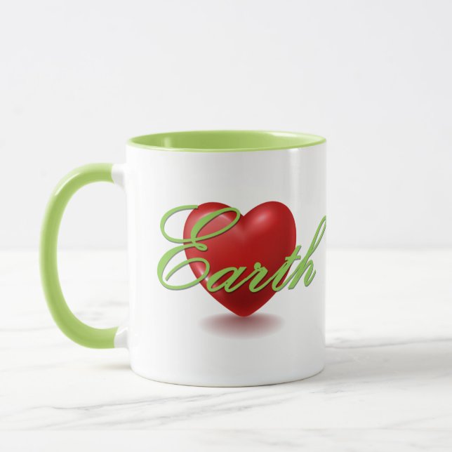 Love Earth white and green mug (Left)