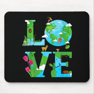 Love Earth World Planet Day Environmental Animal  Mouse Pad