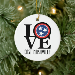 LOVE East Nashville Ceramic Tree Decoration