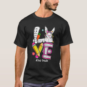 Love Easter 2nd Grade Teacher Bunny Cute Face Happ T-Shirt