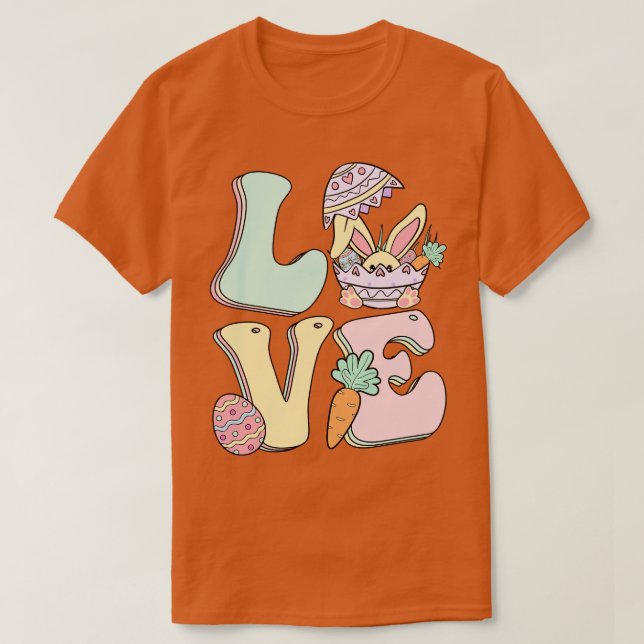Love Easter Bunny Egg Hunt Gift T-Shirt (Design Front)