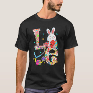 Love Easter Day 2022 Egg Basket Stethoscope Scrub T-Shirt