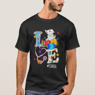 LOVE Easter Day CNA Nurse Life Cute Bunny Easter E T-Shirt