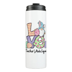 Love Easter Teacher's Aide Gnomes Teacher Easter 2 Thermal Tumbler