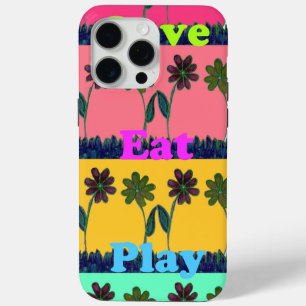Love Eat Play Art Print iPhone 15 Pro Max Case