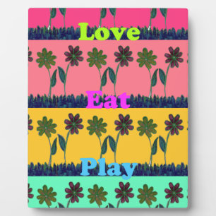 Love Eat Play Art Print Plaque