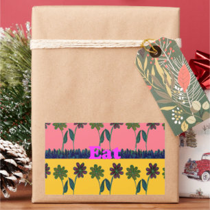 Love Eat Play Art Print Rectangular Sticker