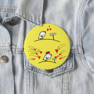 LOVE ECHO - Comic Birds Tweetlercools 1 10 Cm Round Badge