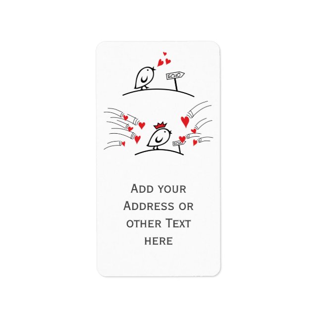 LOVE ECHO - Comic Birds Tweetlercools 1 Label (Front)