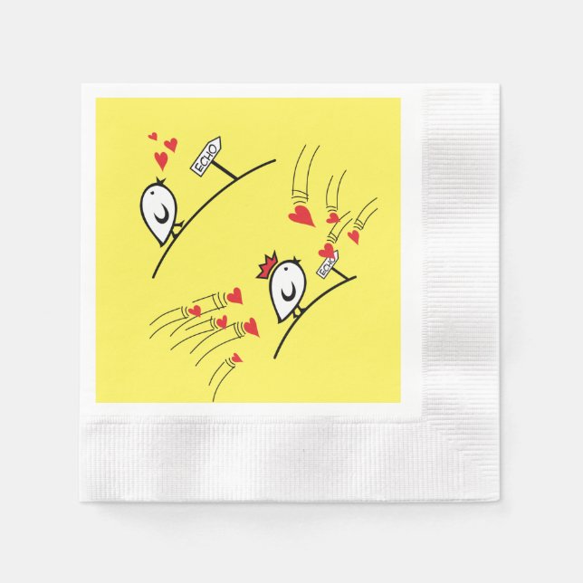 LOVE ECHO - Comic Birds Tweetlercools 1 Napkin (Front)