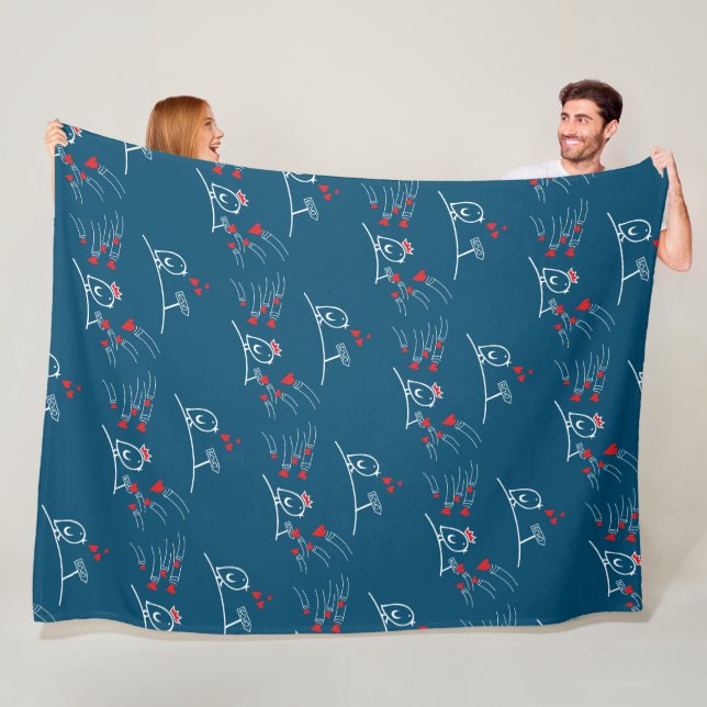 LOVE ECHO - Comic Birds Tweetlercools 2 Fleece Blanket (In Situ)