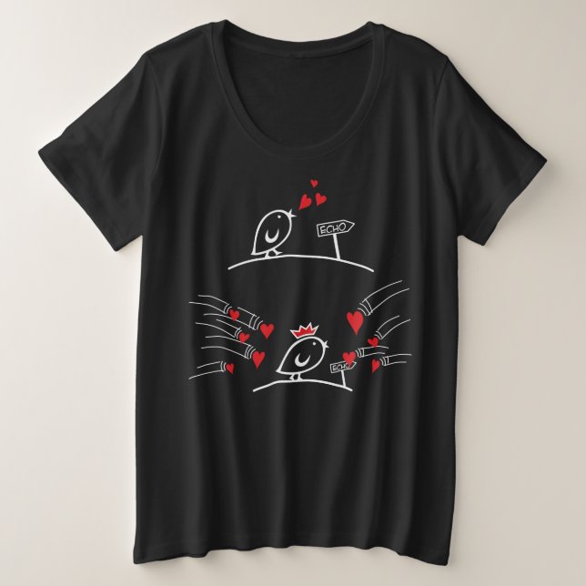 LOVE ECHO - Comic Birds Tweetlercools 2 Plus Size T-Shirt (Design Front)