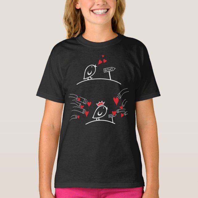 LOVE ECHO - Comic Birds Tweetlercools 2 T-Shirt (Front)