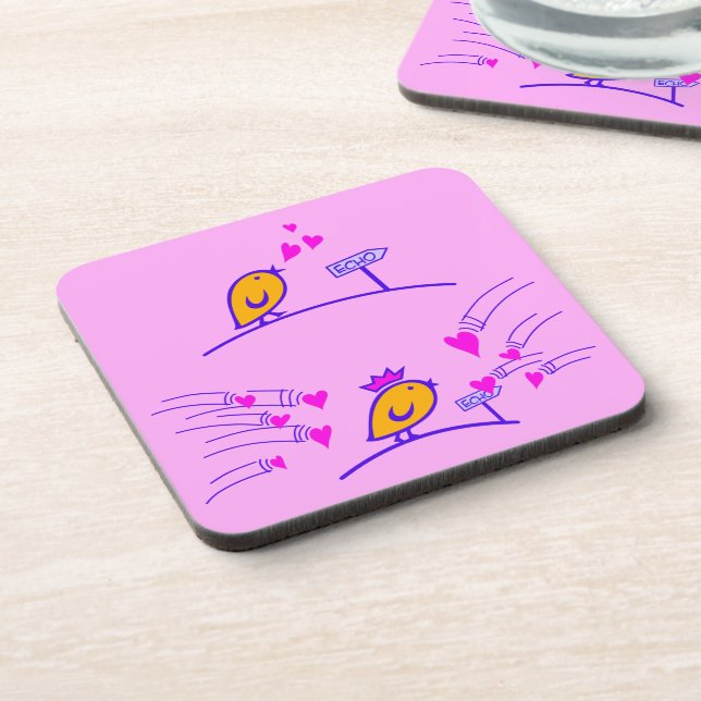 LOVE ECHO - Comic Birds Tweetlercools 3 Coaster (Left Side)