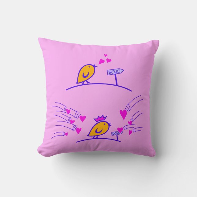 LOVE ECHO - Comic Birds Tweetlercools 3 Cushion (Front)