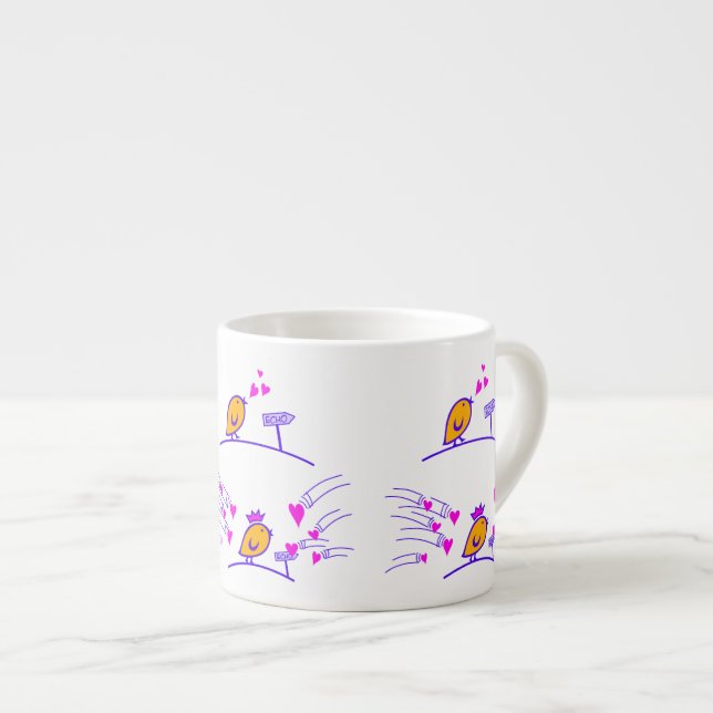 LOVE ECHO - Comic Birds Tweetlercools 3 Espresso Cup (Front Right)