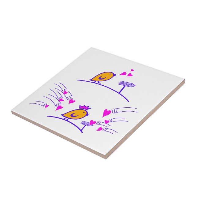LOVE ECHO - Comic Birds Tweetlercools 3 Tile (Side)