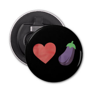 Love Eggplant Funny Gay LGBTQ Pride Bottle Opener