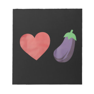 Love Eggplant Funny Gay LGBTQ Pride Notepad
