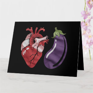 Love Eggplant Funny Gay Pride Humor LGBTQ Joke Card