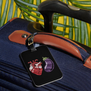 Love Eggplant Funny Gay Pride Humor LGBTQ Joke Luggage Tag