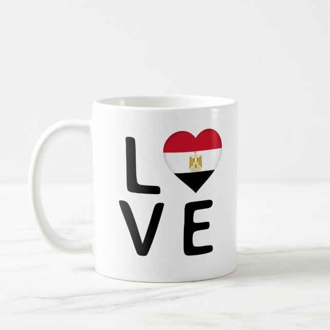 Love - Egypt Flag Coffee Mug (Left)