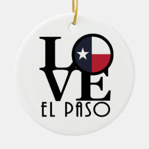 LOVE El Paso Ceramic Tree Decoration