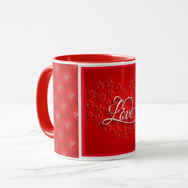 Love Elegant Modern Popular Best Heart Mug (Front Left)