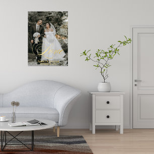 Love Elegant Wedding Couple Foil Print