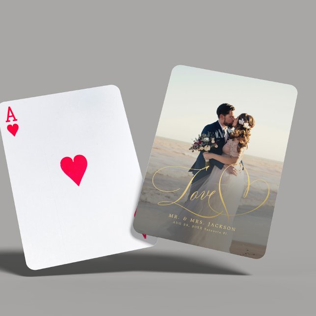 Love elegant wedding photo  playing cards (Creator Uploaded)