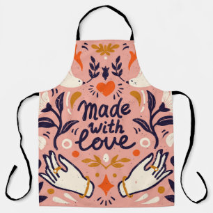 Love elements: vintage pink composition. apron