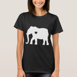 Love Elephant Heart Silhouette Gift  T-Shirt