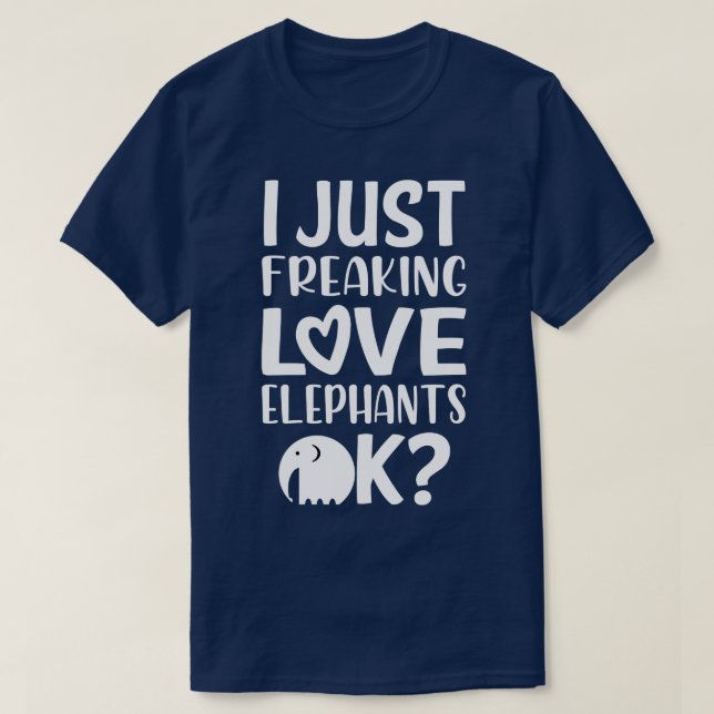 Love Elephants T-Shirt (Design Front)