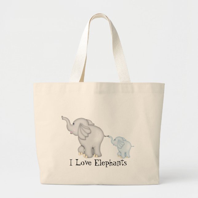 Love Elephants tote bag (Front)