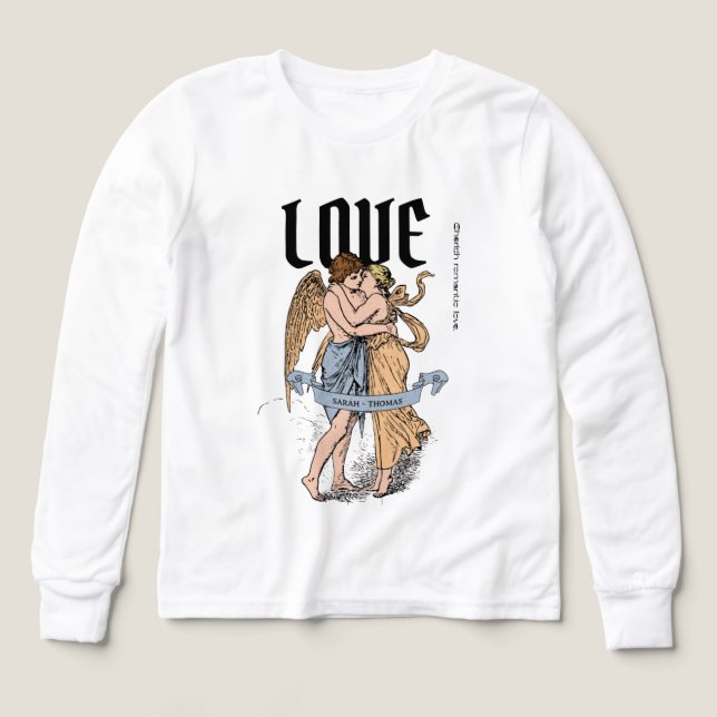 Love Embrace – Romantic Couple Illustration (Design Front)