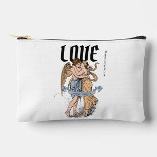 Love Embrace – Romantic Couple Illustration Accessory Pouch