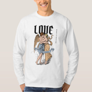 Love Embrace – Romantic Couple Illustration T-Shirt