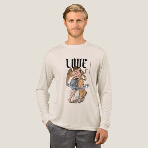 Love Embrace – Romantic Couple Illustration Tri-Blend Shirt
