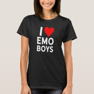 Love Emo Boys Heart Trendy Egirl Eboy GF Aesthetic T-Shirt