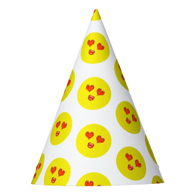 Love Emoji Birthday Party Hat (Front)