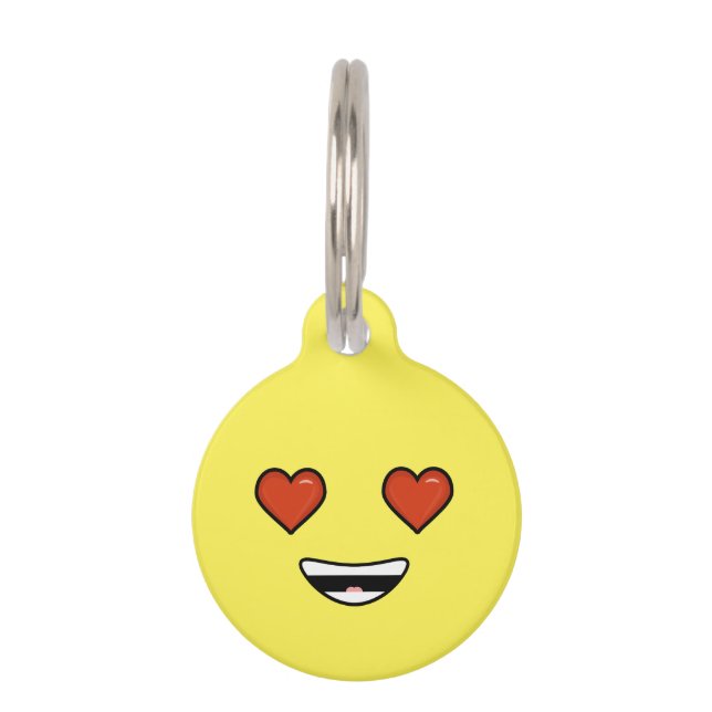 Love Emoji Pet Tag (Front)