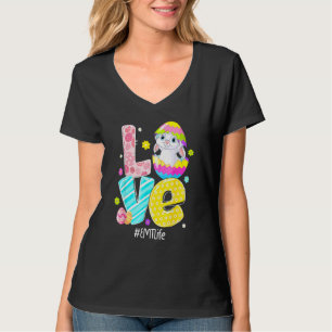 Love Emt Life Nurse Bunny Ears Funny Easter Eggs O T-Shirt