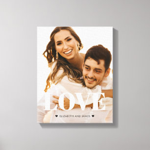 Love Engagement Photo Canvas Print